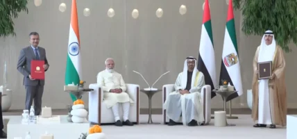 अबुधाबी अवतरण गर्दा मोदीको विमानलाई युएईको एफ–१६ जेट विमानहरूबाट स्कर्टिङ