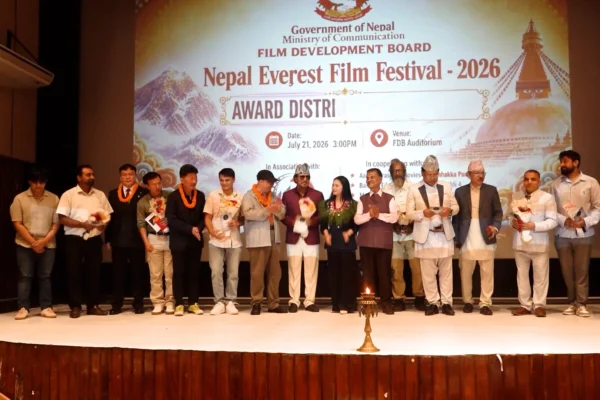 हुनानमा सम्पन्न ‘नेपाल एभरेष्ट फिल्म फेस्टिभल’२०२६ मा उत्कृष्ट ६ नेपाली चलचित्रहरुलाई अवार्ड हुनानमा सम्पन्न ‘नेपाल एभरेष्ट फिल्म फेस्टिभल’२०२६ मा उत्कृष्ट ६ नेपाली चलचित्रहरुलाई अवार्ड