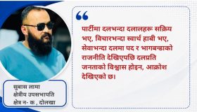 संस्थापन र इतर दुवै पक्षको अधिवेशनमा नजाने कांग्रेस क्षेत्रीय उपसभापति सुबास लामाको घोषणा