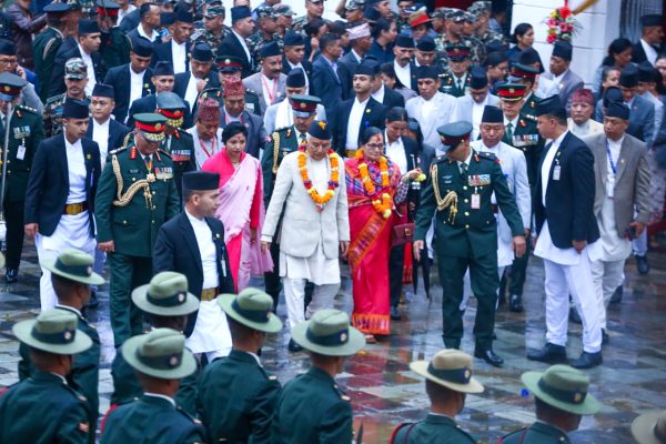 राष्ट्रपति पौडेलले वसन्तपुर पुगेर गरे इन्द्रजात्राको अवलोकन