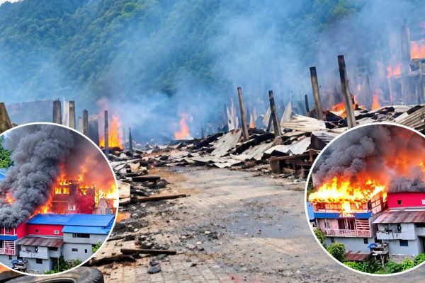 दोभान बजारमा आगलागी, १४ करोड ५६ लाखको क्षति